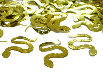 Snake Confetti, Gold by the packet or pound